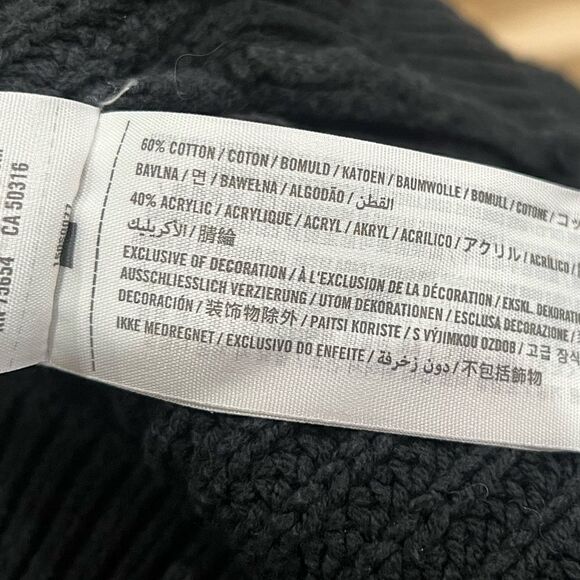 Abercrombie and Fitch Black Knit Wrap Sweater Women’s Small - Picture 3 of 4